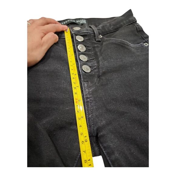 VERONICA BEARD Debbie Skinny High Rise Jeans Sz 27/4 Black Stretchy Buttons Soft - Picture 6 of 10